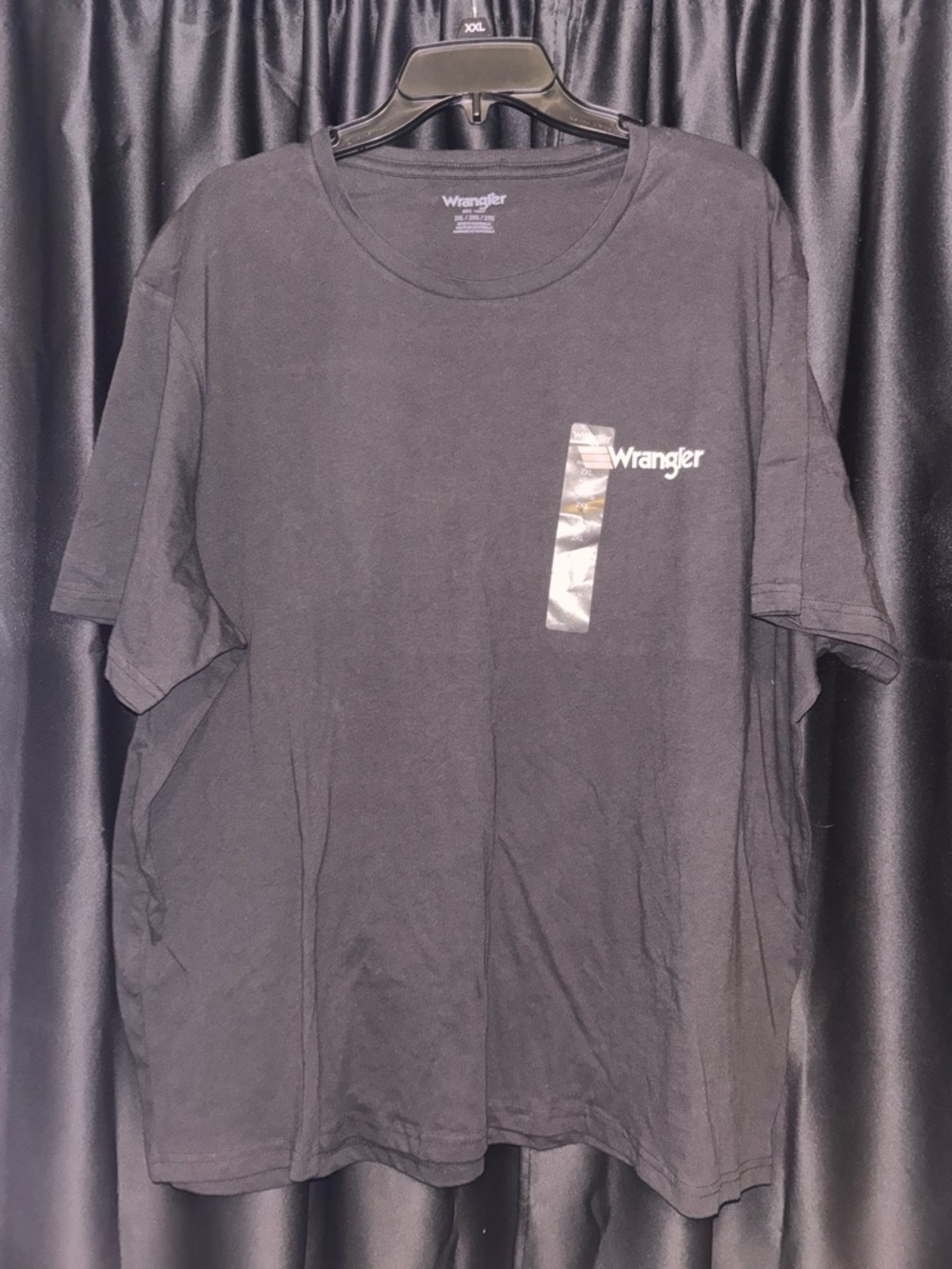 Wrangler Black Short-Sleeve Logo Crewneck T-Shirt